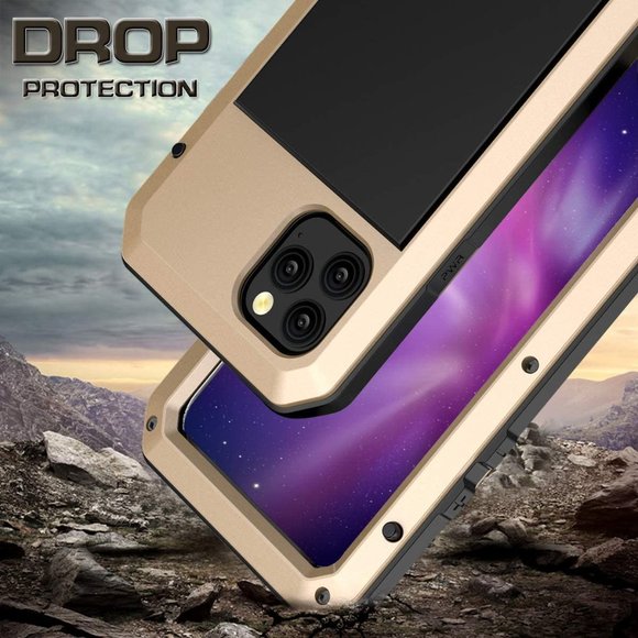 Shockproof Metal Case for iPhone 11 PRO MAX Gorilla Heavy Duty 360 Cover Gold - Picture 6 of 12